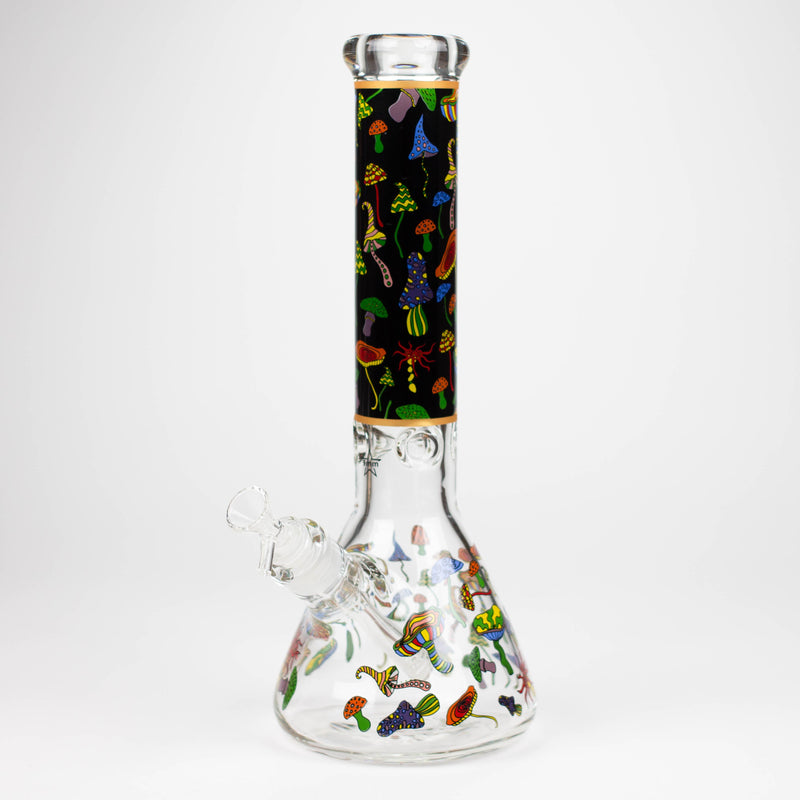 O 14" Mushroom 9mm glass water bong [GBT2303]