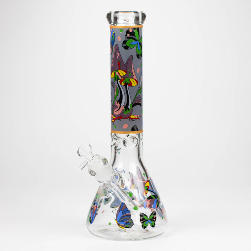 O 14" Mushroom 9mm glass water bong [GBT2303]