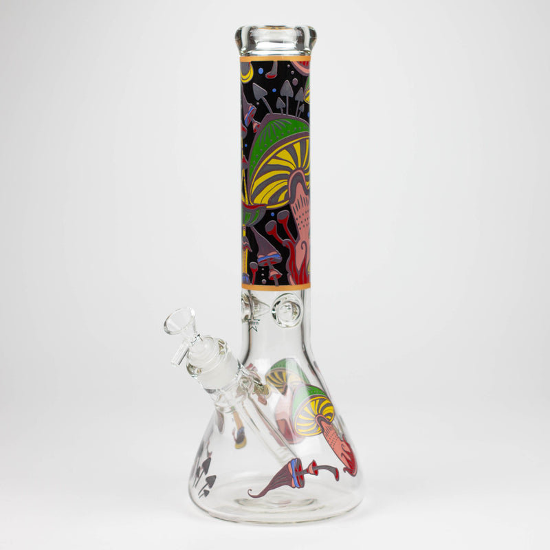 O 14" Mushroom 9mm glass water bong [GBT2303]