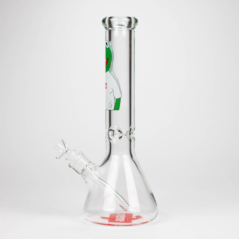 O 14" Brand 9mm glass water bong [NP2001]