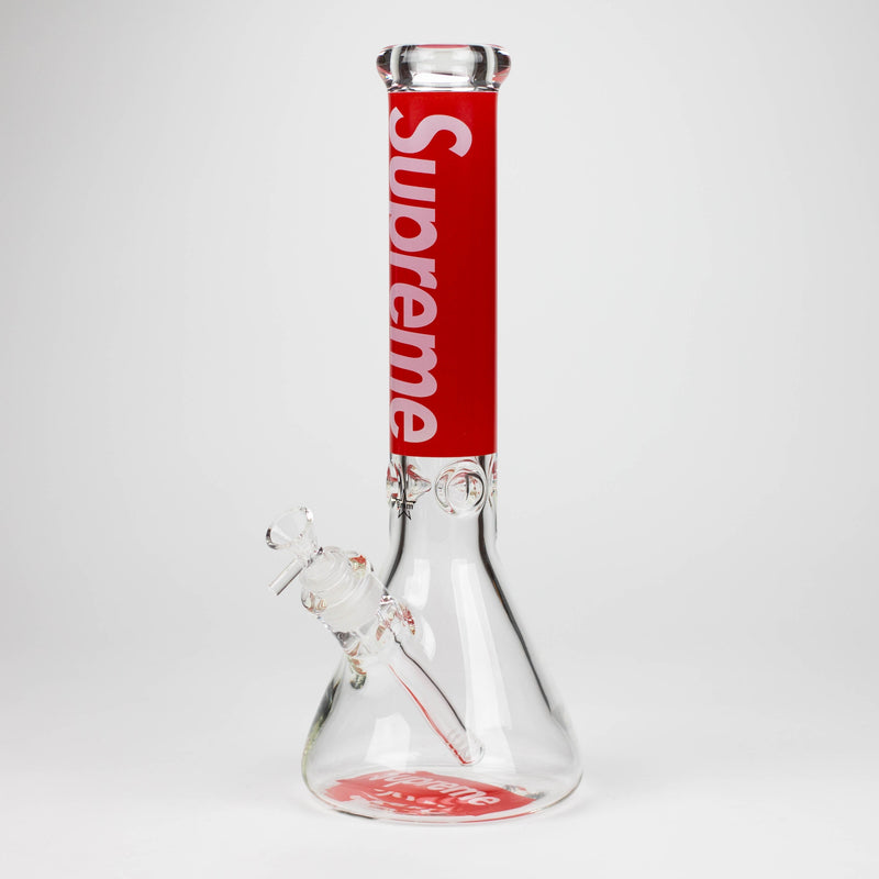 O 14" Brand 9mm glass water bong [NP2001]