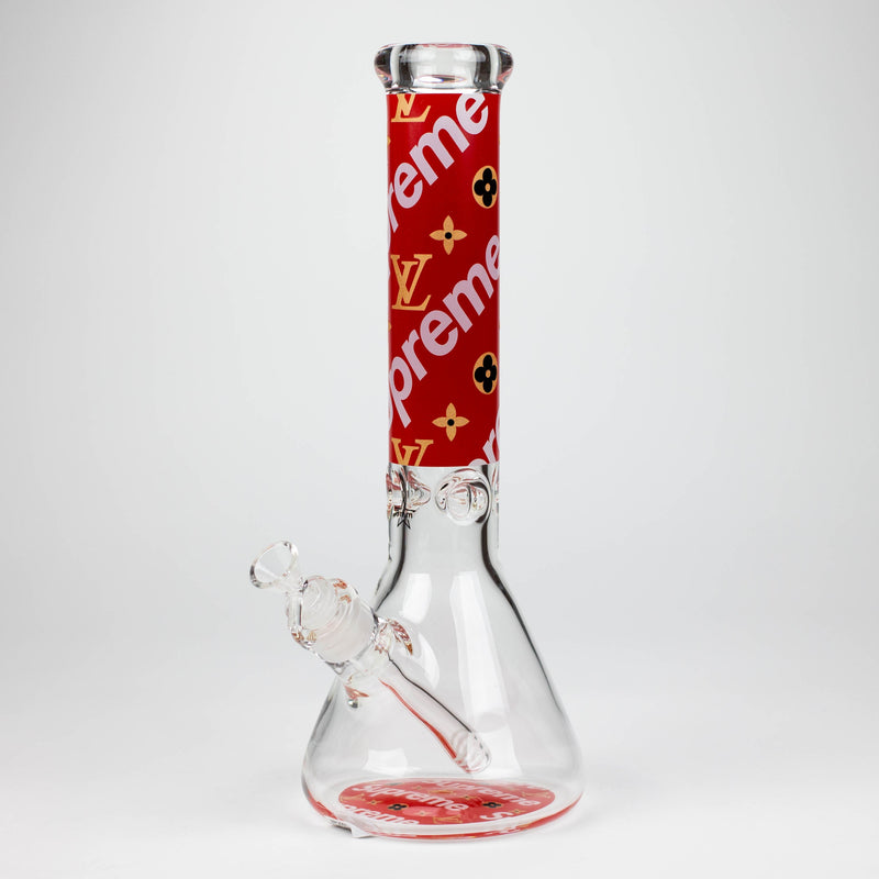 O 14" Brand 9mm glass water bong [NP2001]