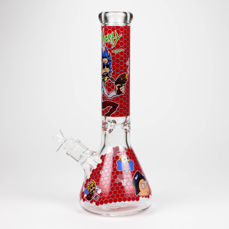 O 14" RM Cartoon 9mm glass water bong [GBT2118]