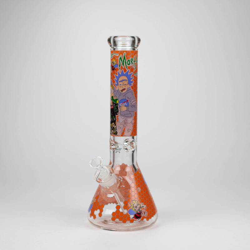 O 14" RM Cartoon 9mm glass water bong [GBT2118]