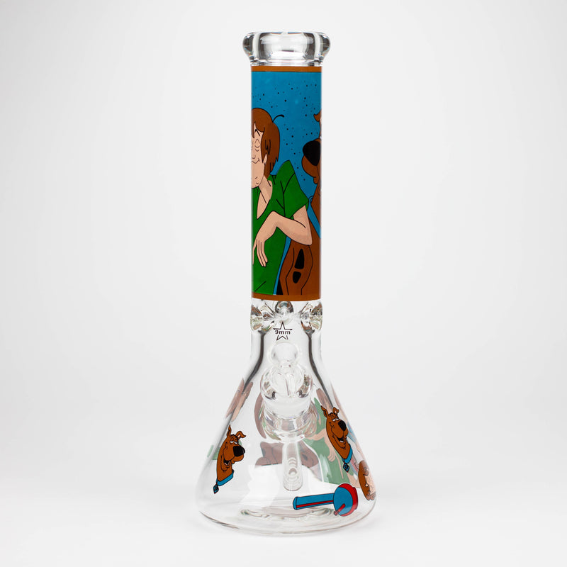 O 14" SD Cartoon 9mm glass water bong [GBT2112]