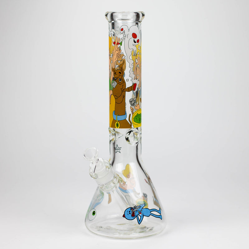 O 14" SD Cartoon 9mm glass water bong [GBT2112]