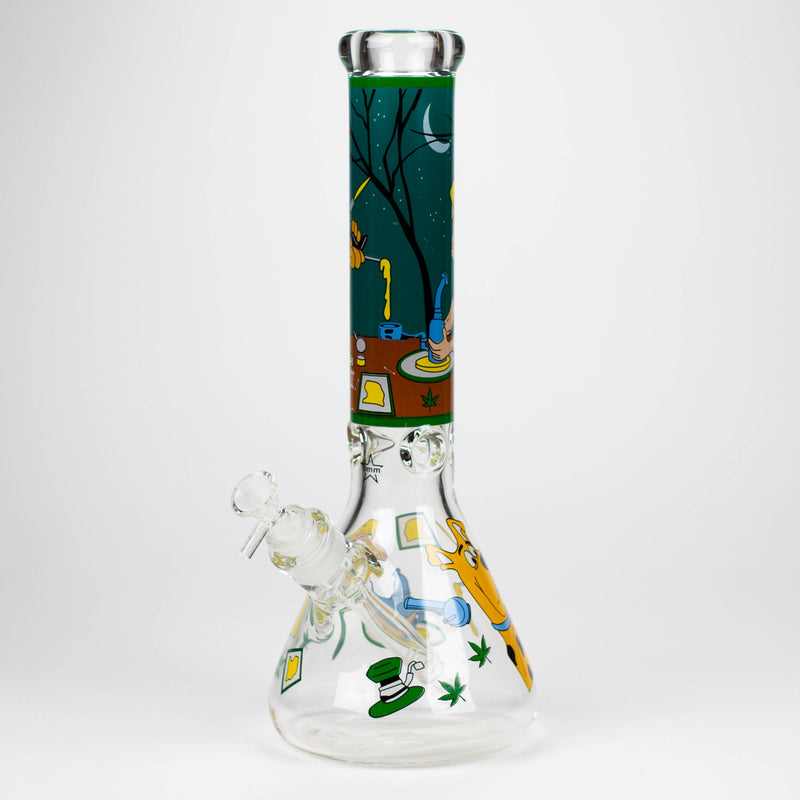 O 14" SD Cartoon 9mm glass water bong [GBT2112]