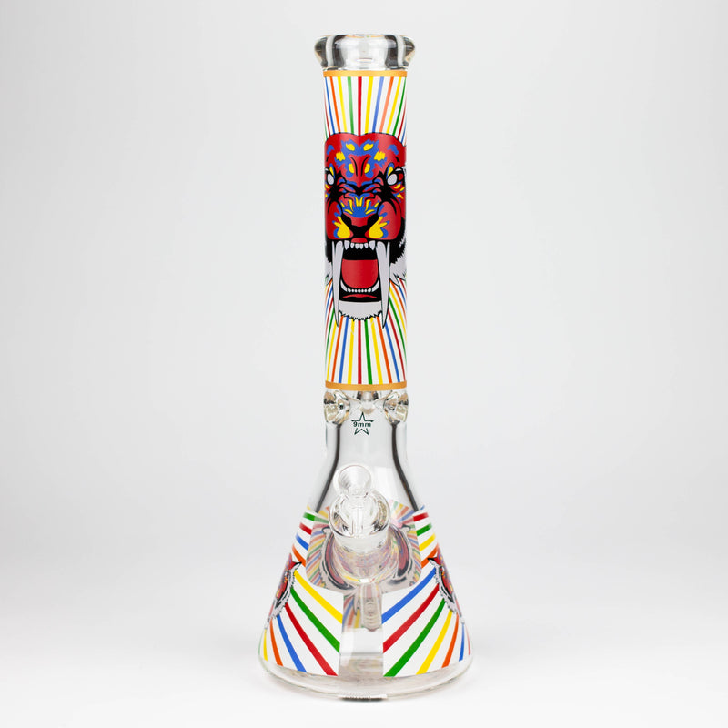 O 16" 9mm glass water bong [GBT2301]