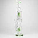 18" Glass water bong with Percolator and Diffuser Glass Bong Bongzie Smokes Green
