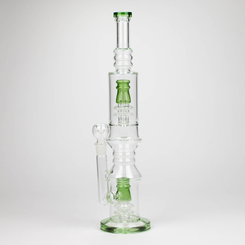 O 18" Glass water bong with Percolator and Diffuser