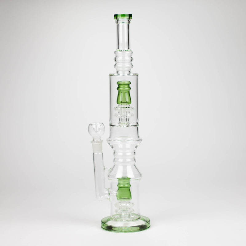 O 18" Glass water bong with Percolator and Diffuser