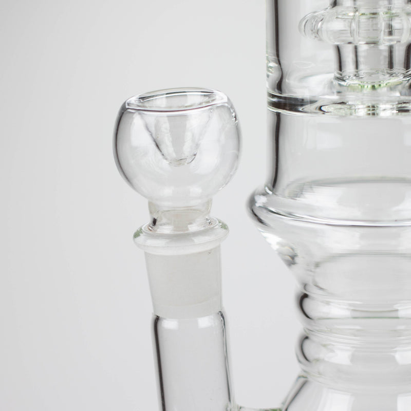 O 18" Glass water bong with Percolator and Diffuser