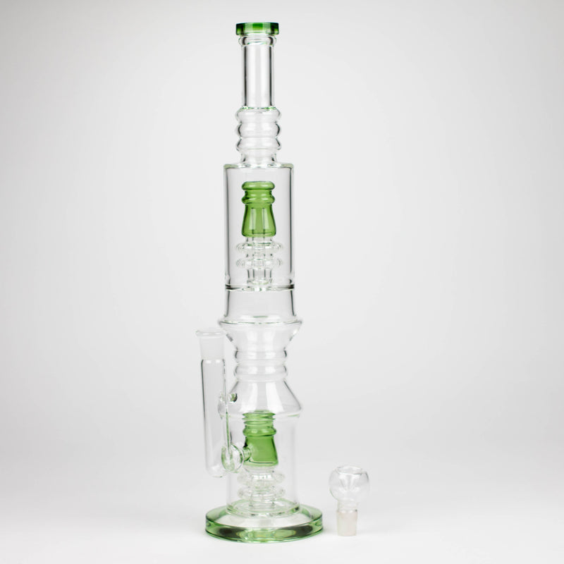 O 18" Glass water bong with Percolator and Diffuser