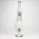 18" Glass water bong with Percolator and Diffuser Glass Bong Bongzie Smokes Grey