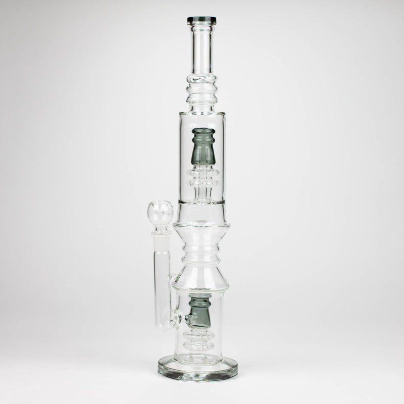 O 18" Glass water bong with Percolator and Diffuser