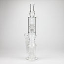 18" Glass water bong with Percolator and Diffuser Glass Bong Bongzie Smokes White