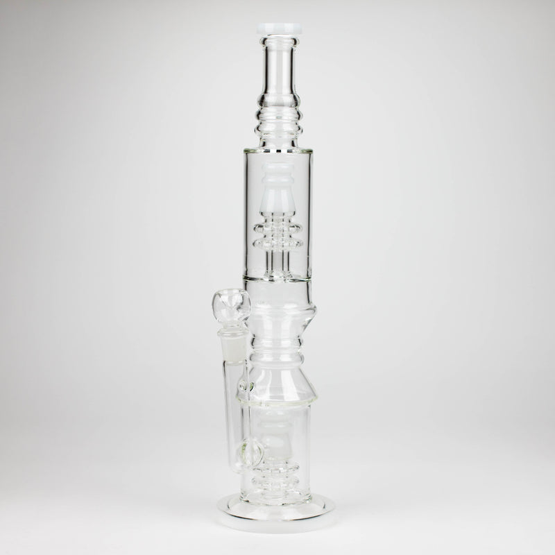 O 18" Glass water bong with Percolator and Diffuser