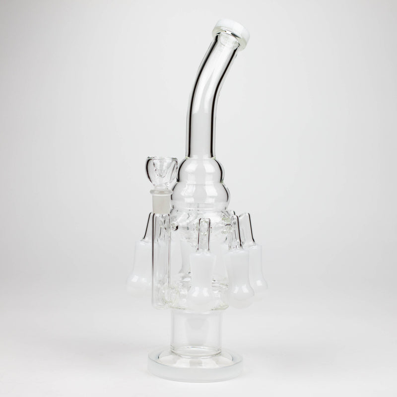 O 13" Multi chamber glass bong with inline difuser