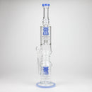 18" Glass water bong with Percolator and Diffuser Glass Bong Bongzie Smokes Blue