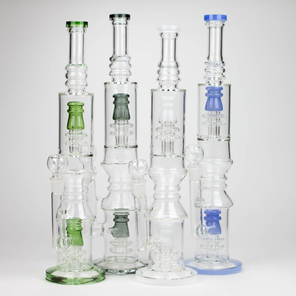 O 18" Glass water bong with Percolator and Diffuser