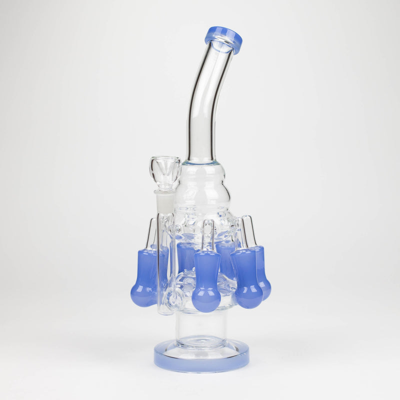 O 13" Multi chamber glass bong with inline difuser