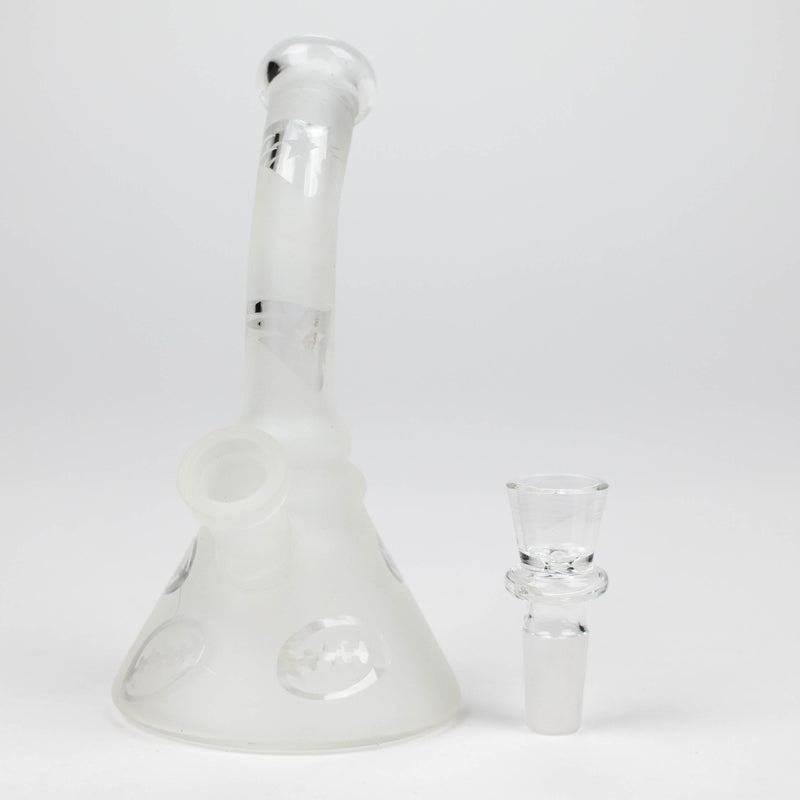 O 6" Glow in the dark glass bong