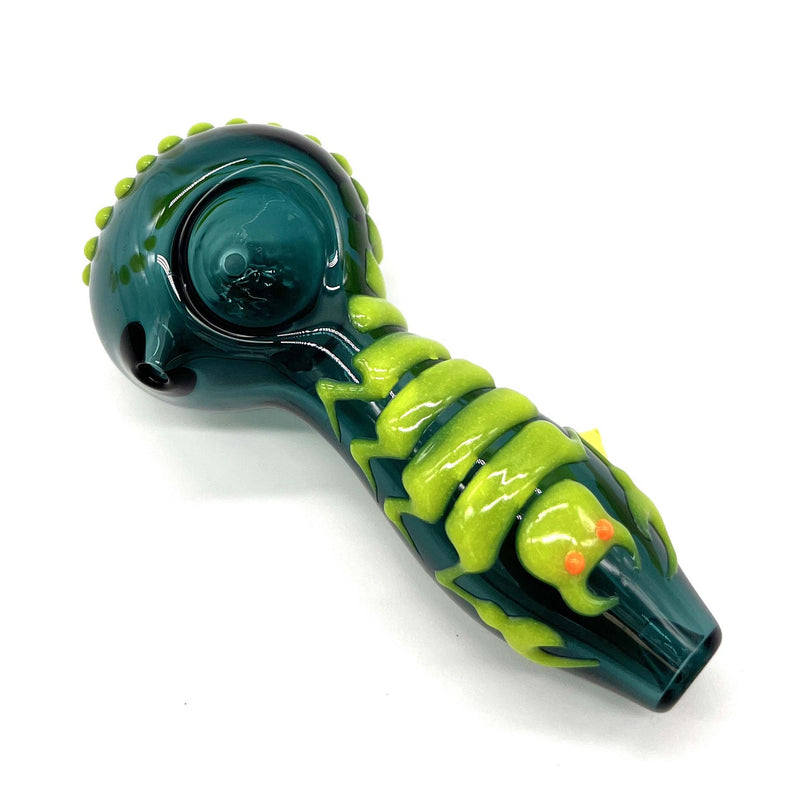 O Scorpion Glow In The Dark Glass Smoking Spoon Hand Pipe