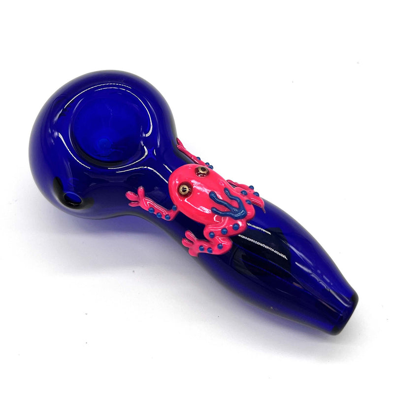 O Frog Glow In The Dark Glass Smoking Spoon Hand Pipe