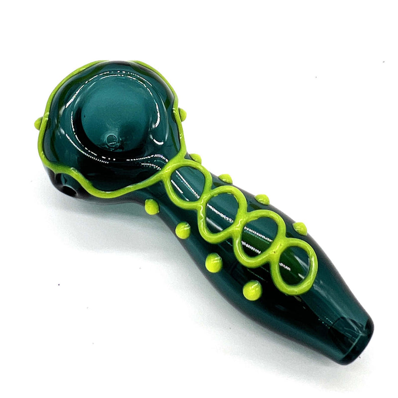 O Glow In The Dark Glass Smoking Spoon Hand Pipe