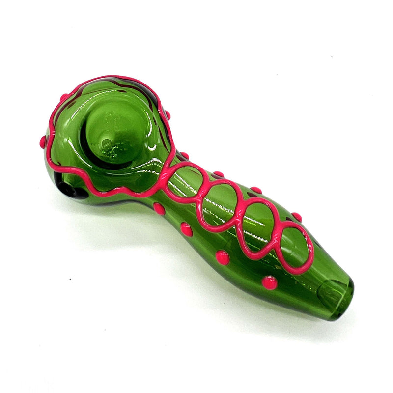 O Glow In The Dark Glass Smoking Spoon Hand Pipe