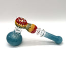 Rasta Bubbler 7" Long - Assorted color Glass Pipe NIBO Distribution