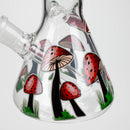 Z10" Glow in the dark Glass Bong With Mushroom Design Glass Bong 777 Smoke