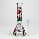 Z10" Glow in the dark Glass Bong With Mushroom Design Glass Bong 777 Smoke