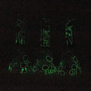 Z10" Glow in the dark Glass Bong With Mushroom Design Glass Bong 777 Smoke