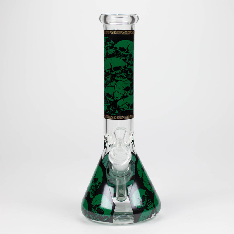 O 10" Glass Bong With The War Design