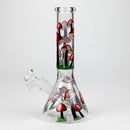 Z10" Glow in the dark Glass Bong With Mushroom Design Glass Bong 777 Smoke Design1