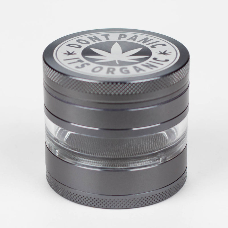 O Heavy Duty Large "Don't Panic It's Organic" 4 Parts Weed Grinder Engraved in Canada Design