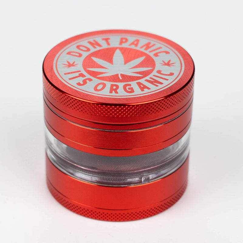 O Heavy Duty Large "Don't Panic It's Organic" 4 Parts Weed Grinder Engraved in Canada Design