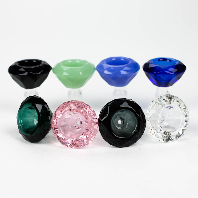 O Genie | 14 mm Diamond shape Large Glass Bowl Box of 16 [Bowl3-14]