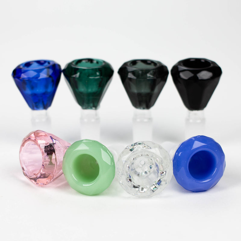 O Genie | 14 mm Diamond shape Glass Bowl Box of 16 [Bowl2-14]