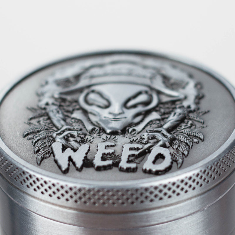 O 2" Metal Grinder 4 Layers with Alien Design Box of 12