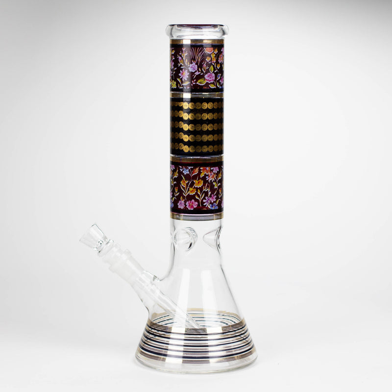 O 12" Royal Conical assorted design glass bong