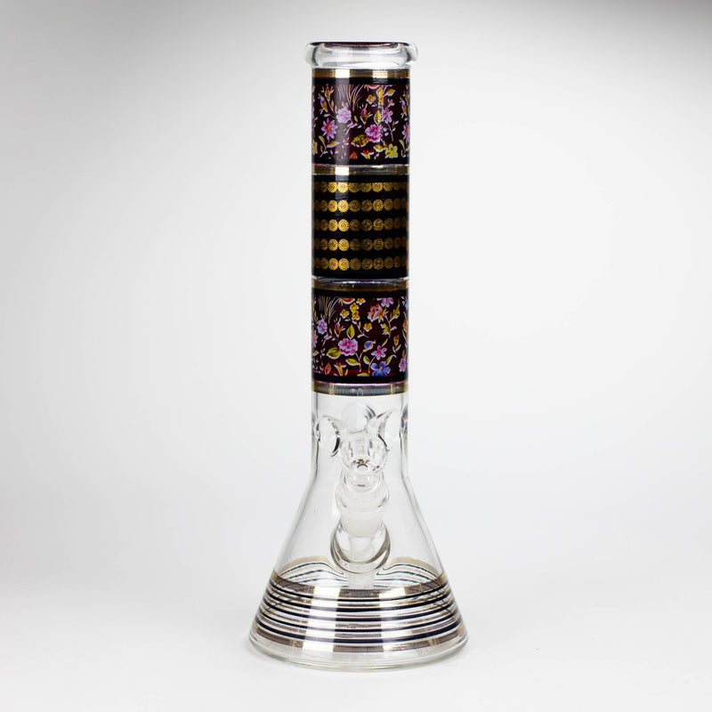 O 12" Royal Conical assorted design glass bong