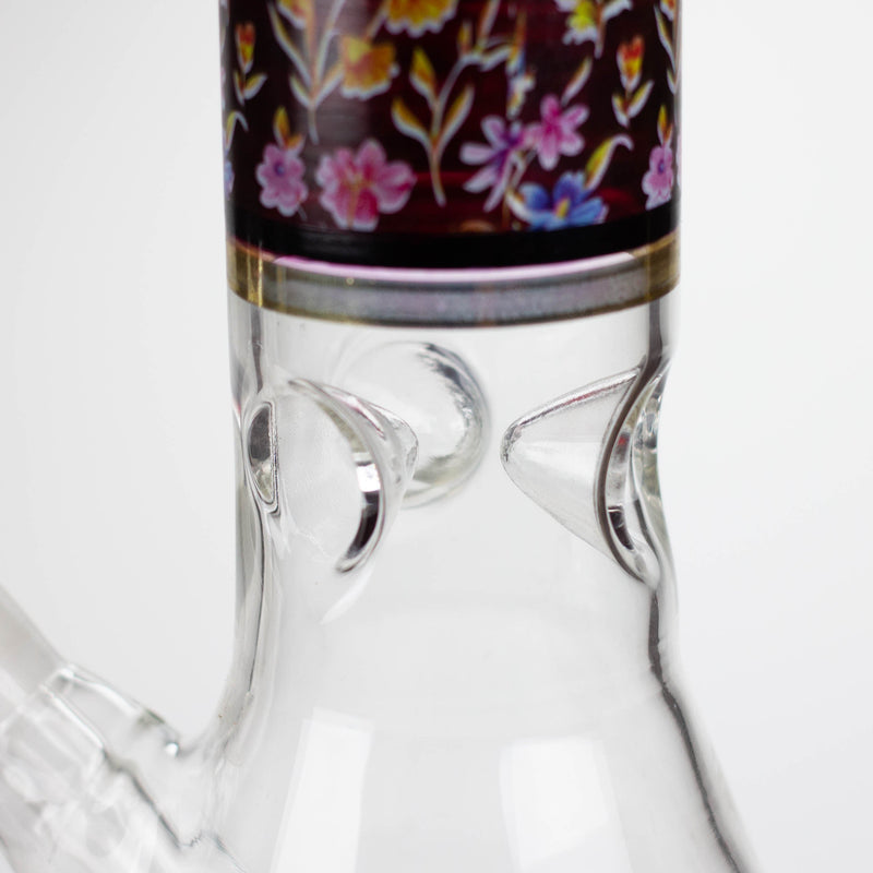 O 12" Royal Conical assorted design glass bong