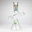 NG | 14 inch ZIg-Zag Beaker Bong [G101] Glass Bong High-End Brands Glass Green