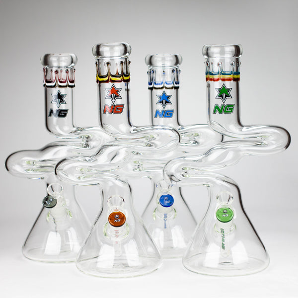 NG | 14 inch ZIg-Zag Beaker Bong [G101] Glass Bong High-End Brands Glass