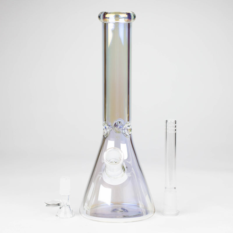 O 10" Electroplate Glass Bong Assorted Colour