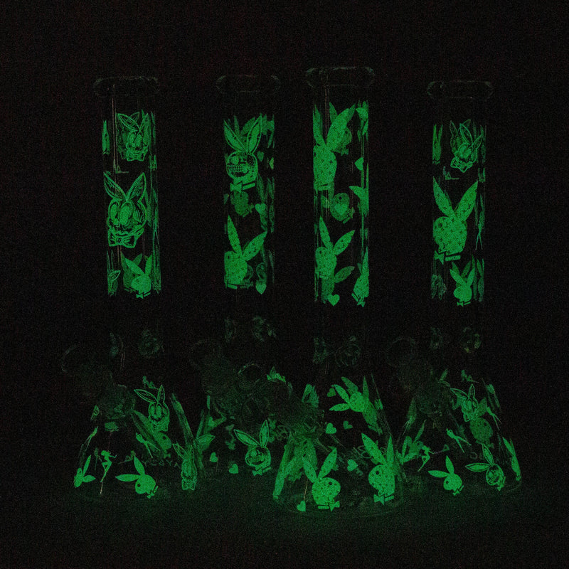 O 12" Luxury Design Glow in the Dark Glass Bong