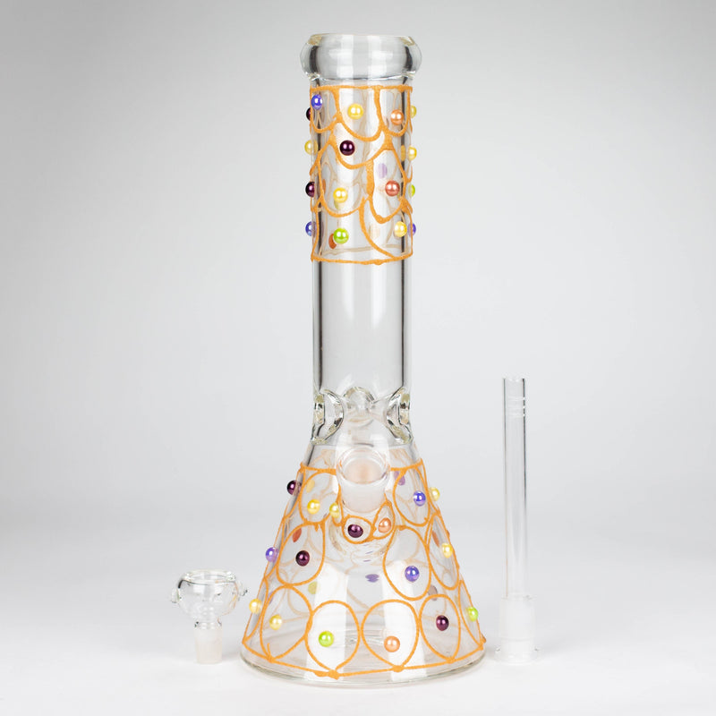 O 12" Royal conical hand crafted glass water bong