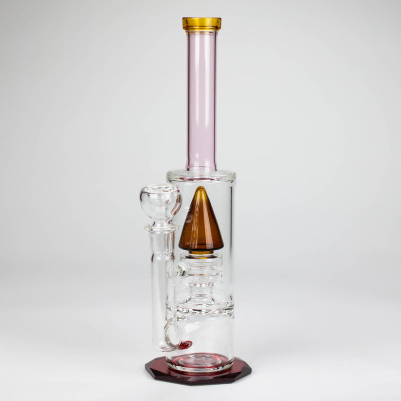 O 10" diamond cut stemless glass water pipe